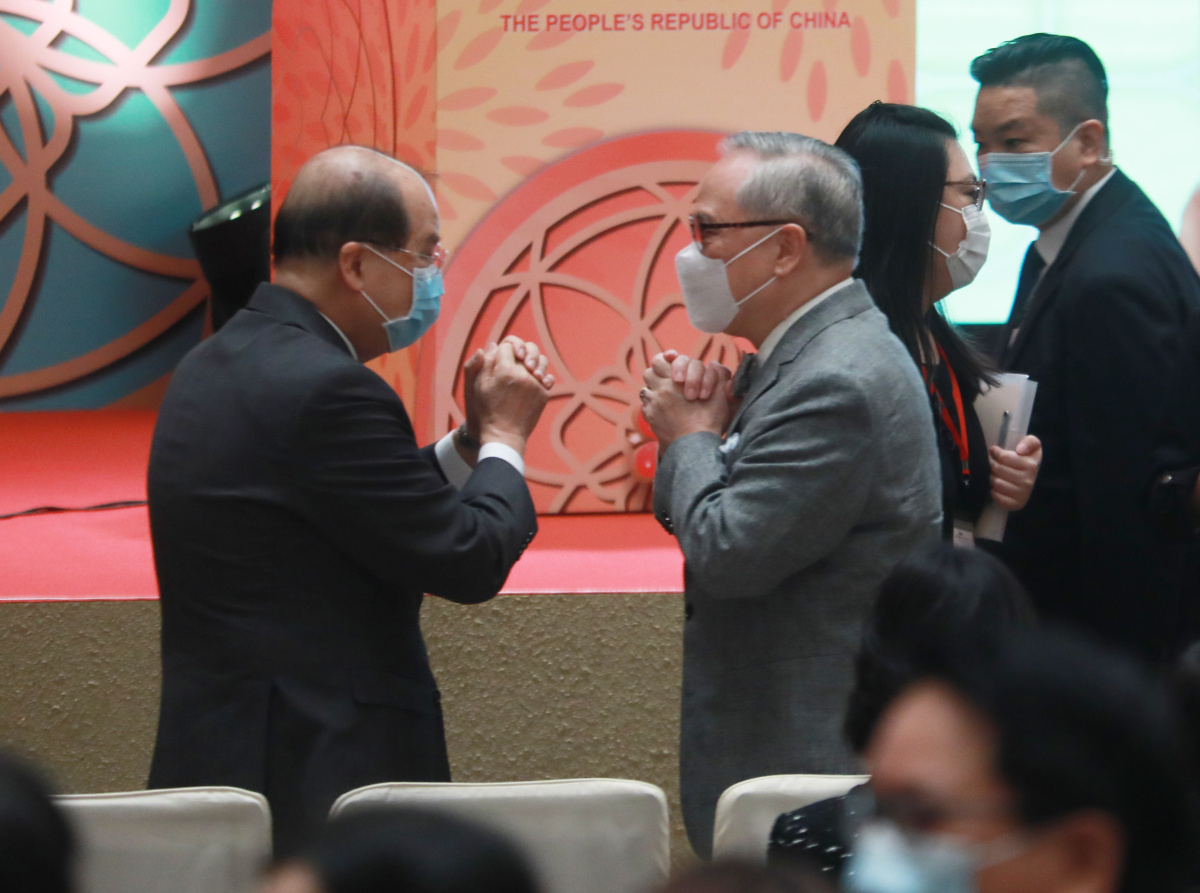 香港社會各界人士隆重慶祝新中國成立71周年。（點新聞記者攝）