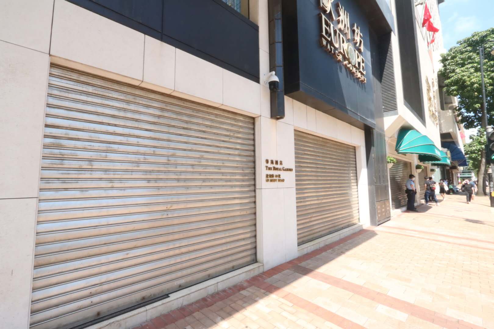 尖沙咀帝苑酒店外圍。（點新聞記者攝）