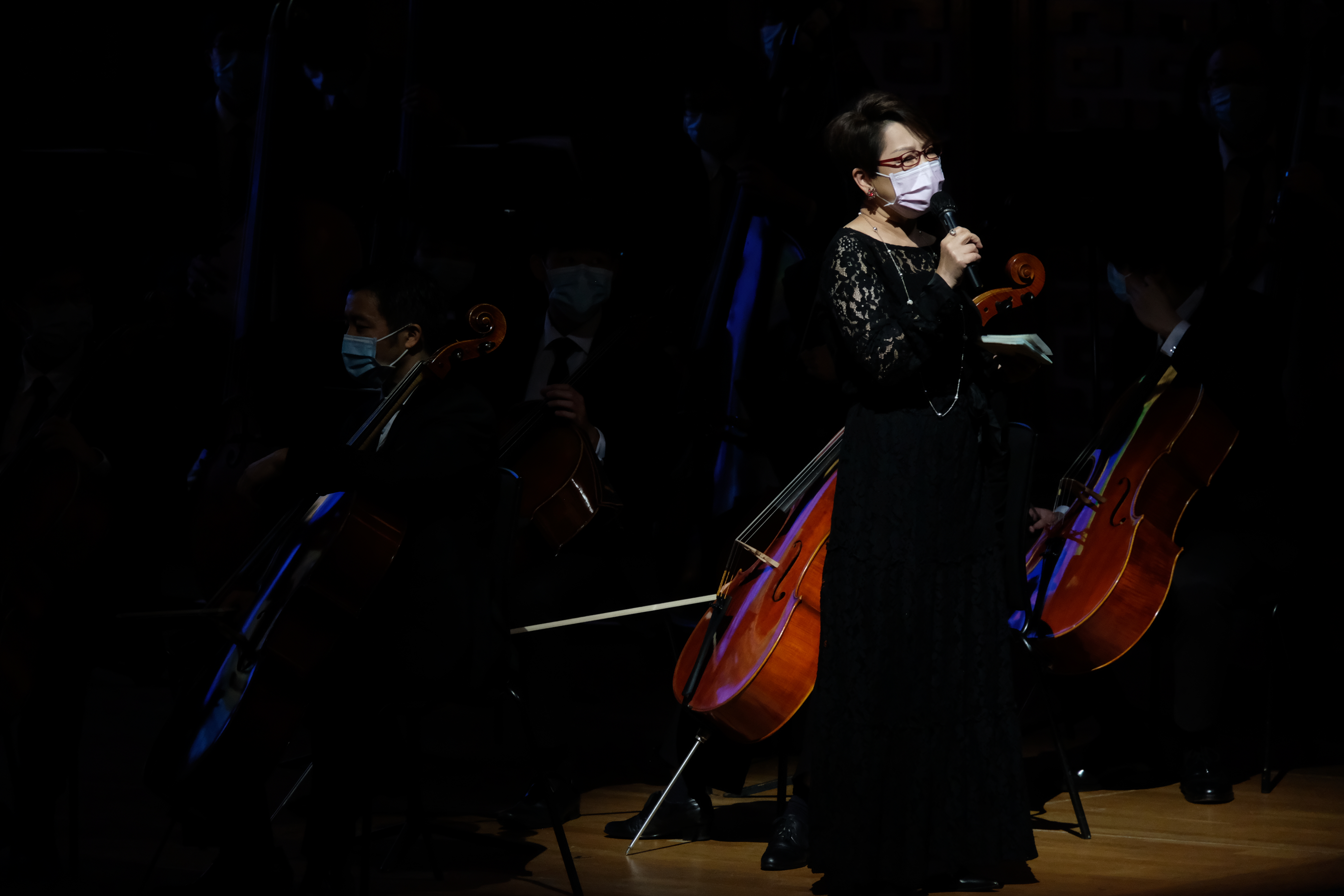 中國文聯香港會員總會成立典禮暨音樂會今晚（18日）在香港文化中心舉行。（點新聞記者麥鈞傑攝）