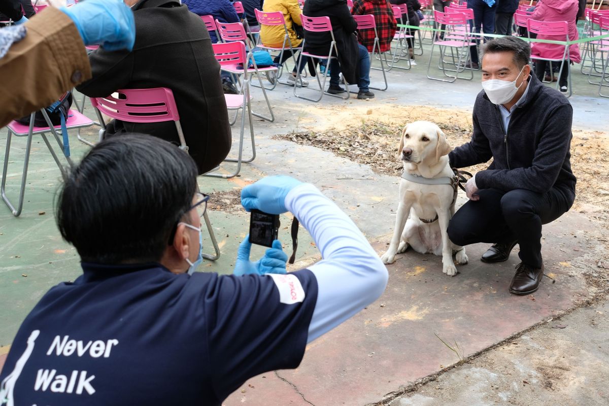 「香港導盲犬服務中心」中心主席張偉民表示，新校舍佔地2.4萬呎，是現時中心的20倍，將來可以有更大的空間培訓，以至繁殖本地導盲犬。（點新聞記者麥鈞傑攝）