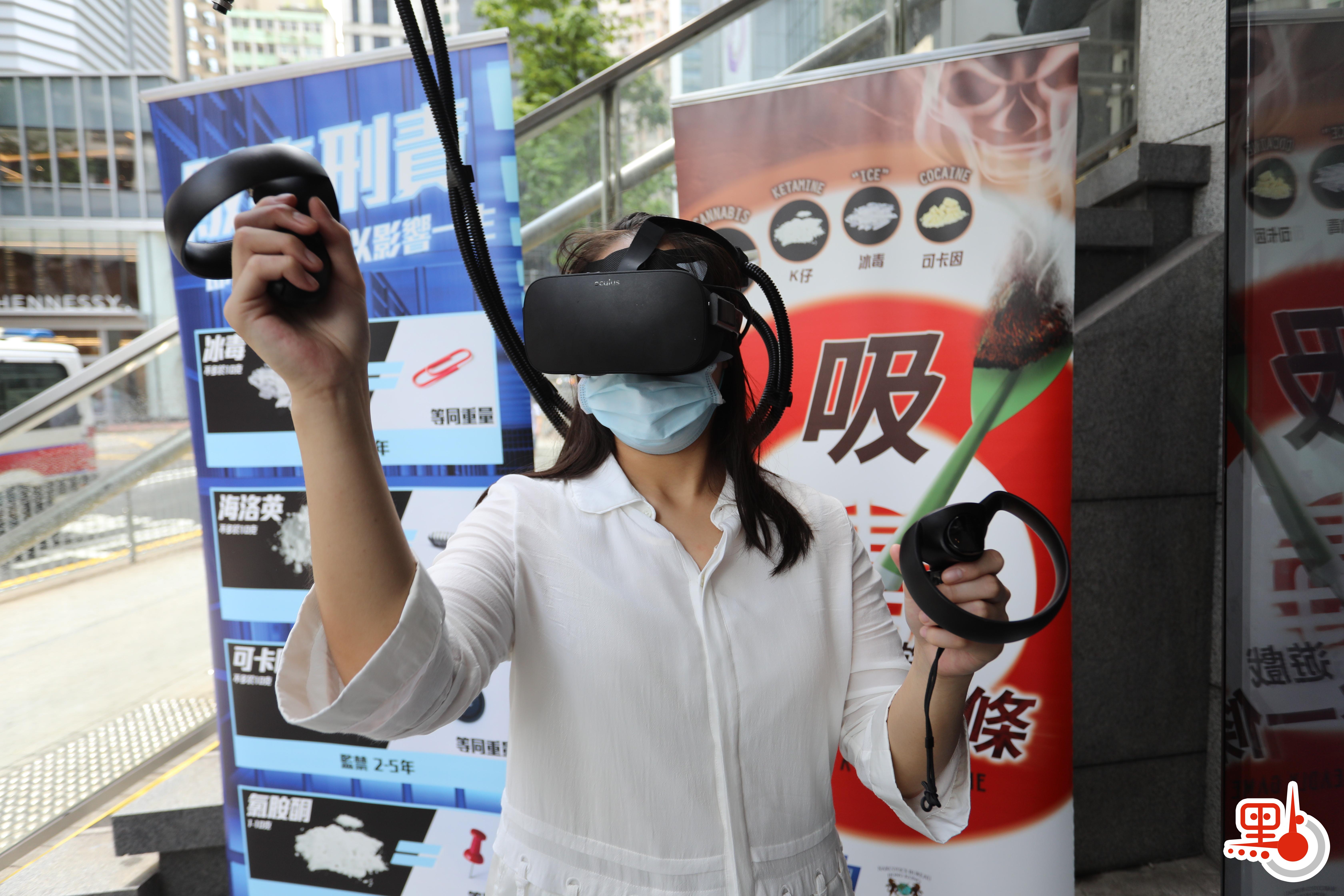 警方毒品調查科展開「禁毒月」系列宣傳及教育活動。（點新聞記者李斯哲攝）