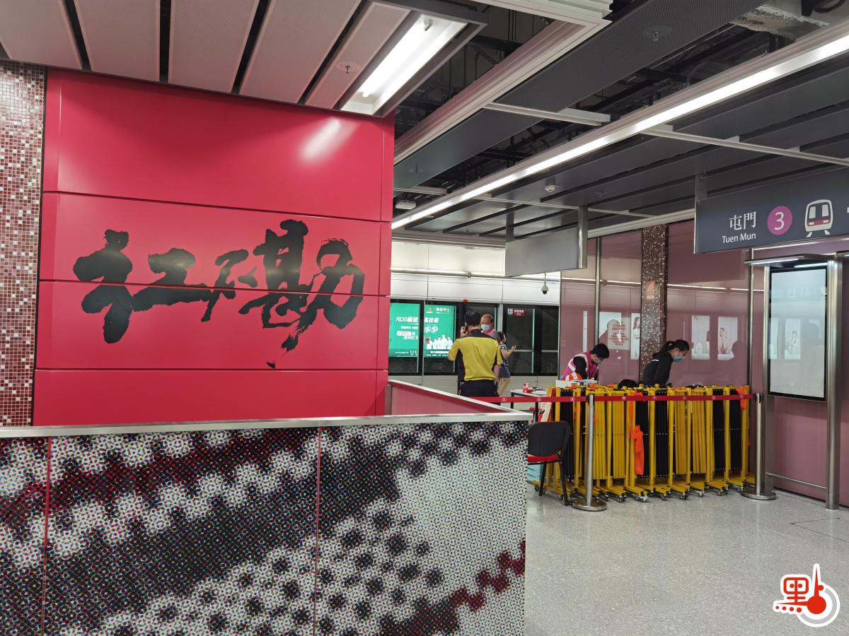 紅磡新月台啟用後，轉乘路線安排有變化。（點新聞記者李九歌攝）