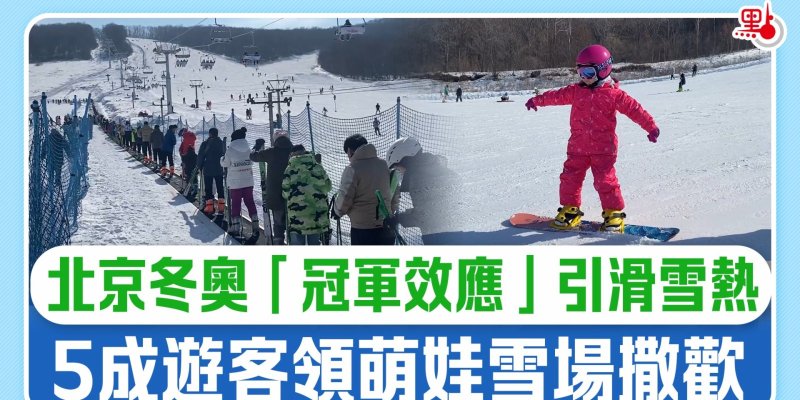 北京冬奧「冠軍效應」引滑雪熱　5成遊客領萌娃雪場撒歡