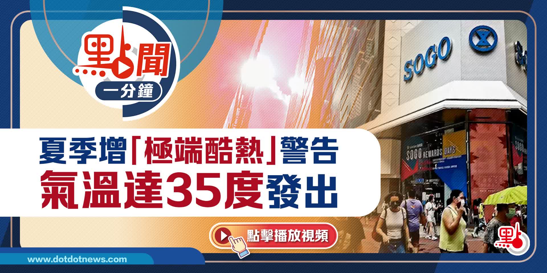 點聞1分鐘｜夏季增「極端酷熱」警告　氣溫達35度發出