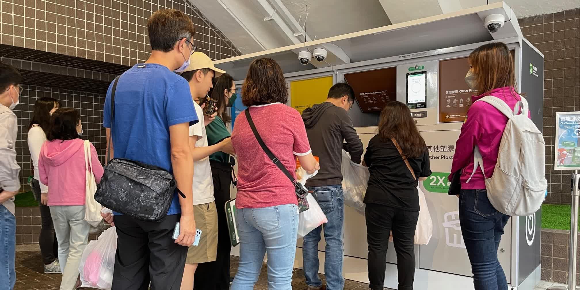 Smart recycling system set up in housing estates