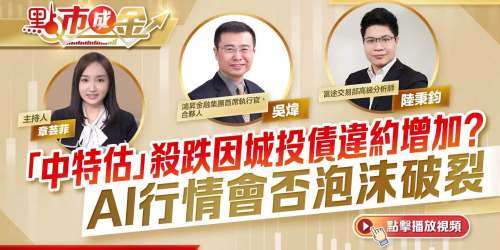 點市成金｜「中特估」殺跌因城投債違約增加？AI行情會否泡沫破裂