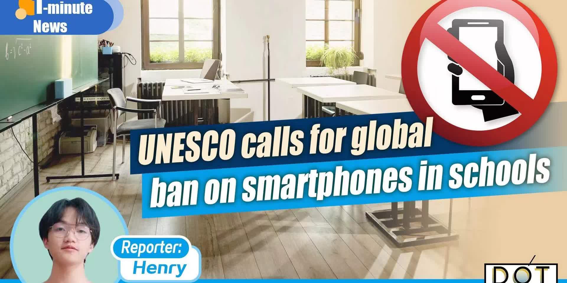1-minute News | UNESCO calls for global ban on smartphones in schools