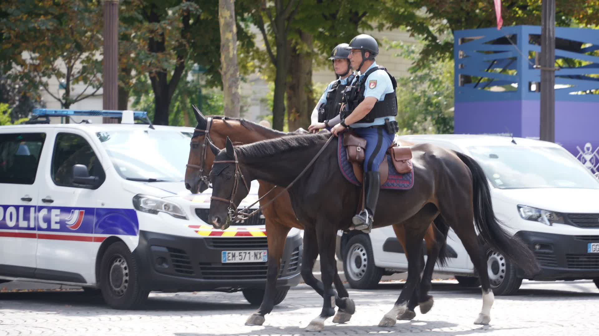 Photos | Police presence increased as Pairs Olympic Games approach