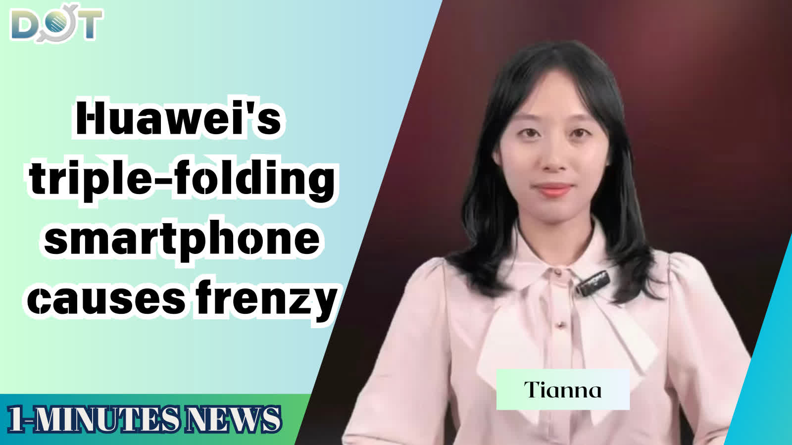 1-minute News | Huawei's triple-folding smartphone causes frenzy