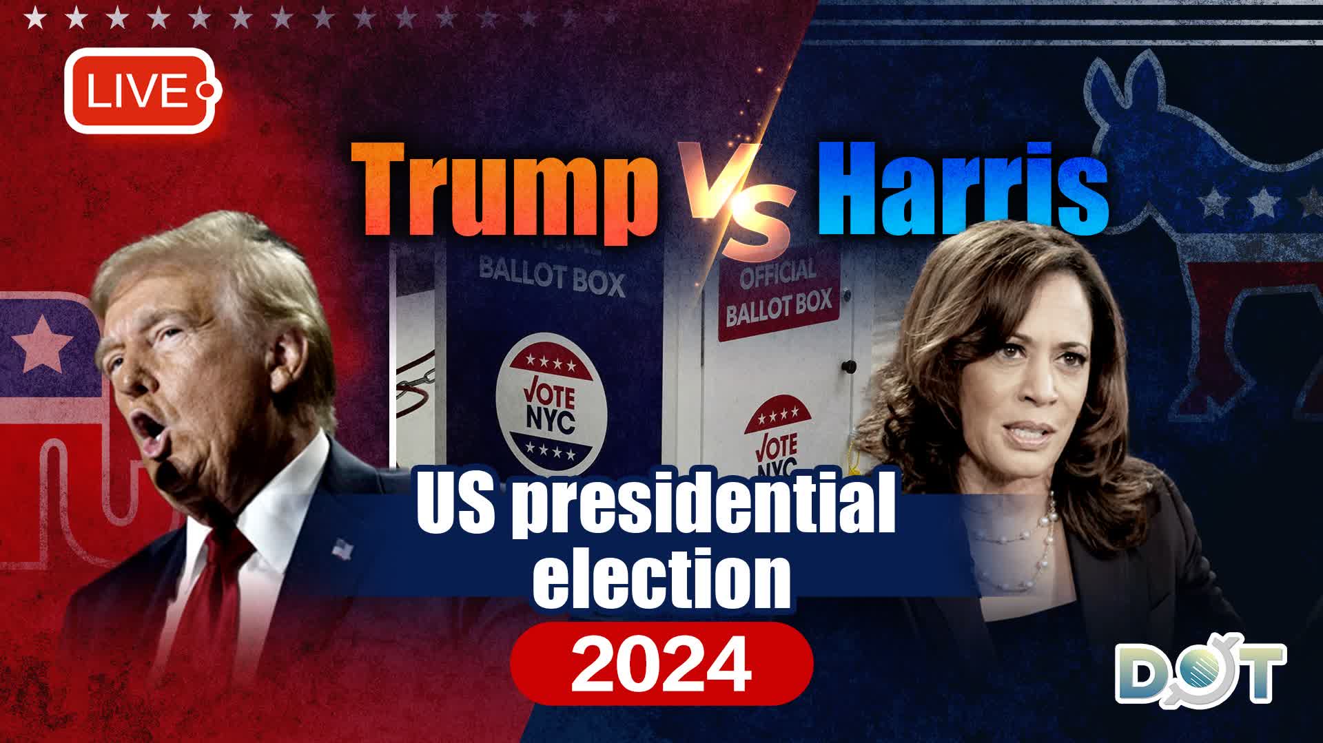 Live | Trump VS Harris: US presidential election 2024 · polling station in Chinatown, New York