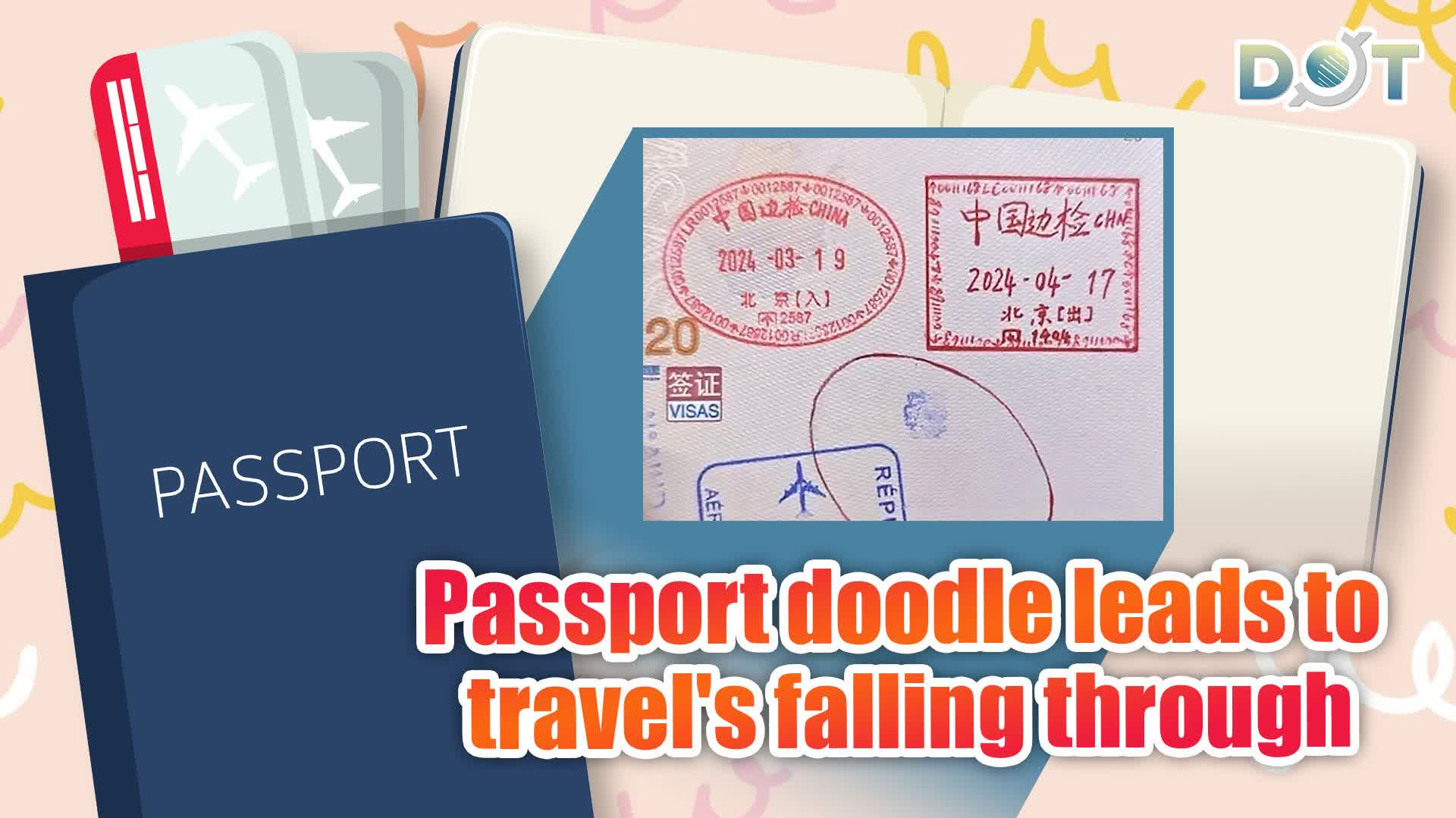 Passport doodle leads to travel's falling through