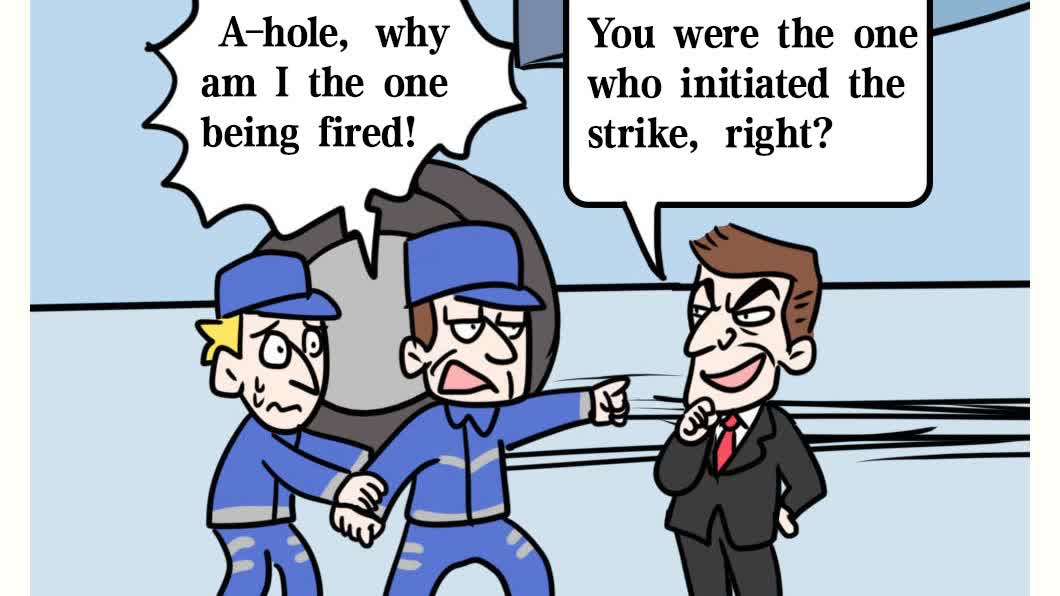 Caricature: Layoff wave