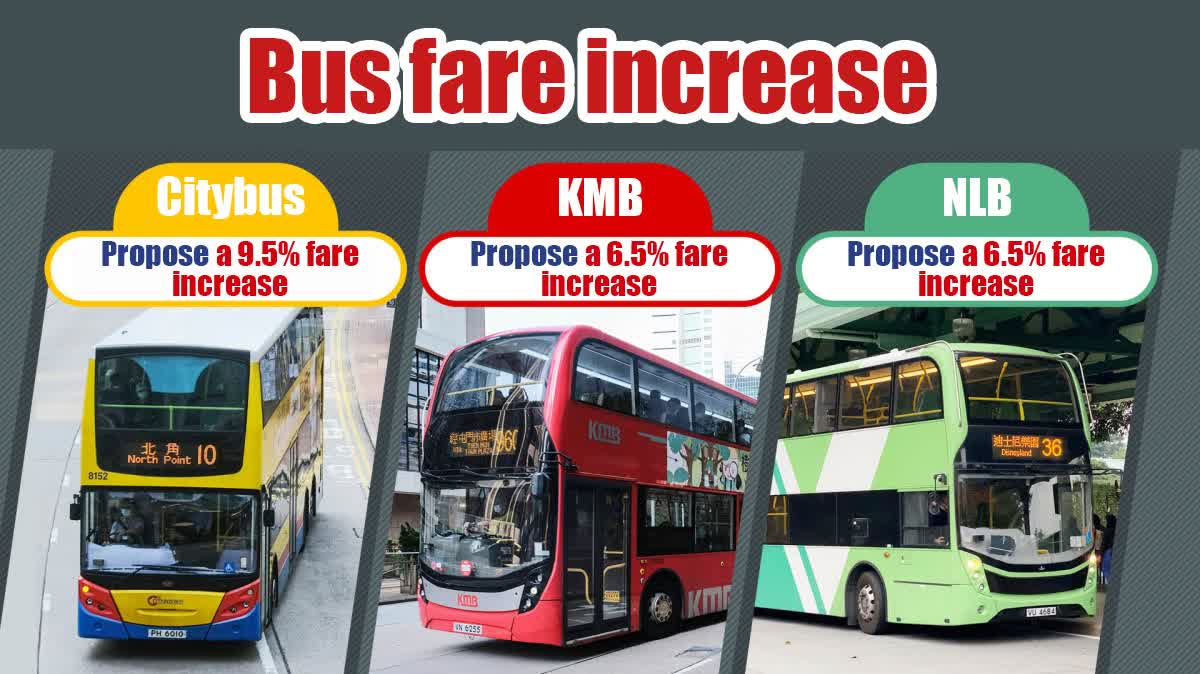 Citybus denies 'sky-rocketing fare increase', KMB says applications based on operating conditions, passenger volume