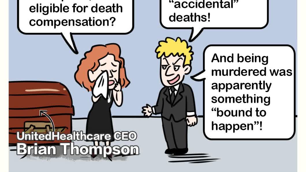 Caricature: Death compensation