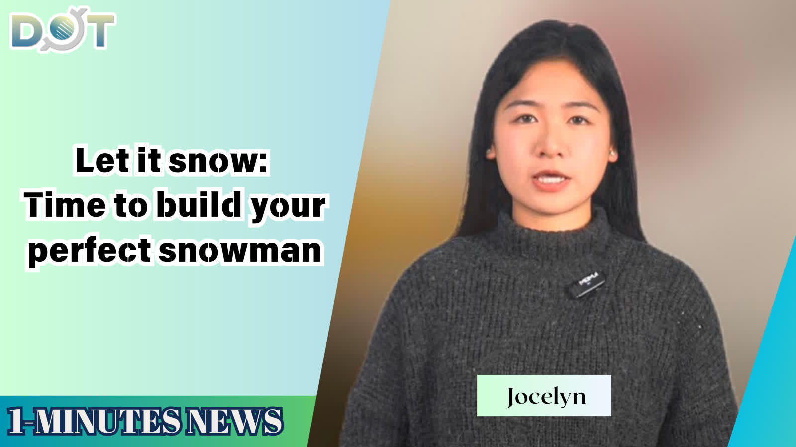 1-minute News | Let it snow: Time to build your perfect snowman