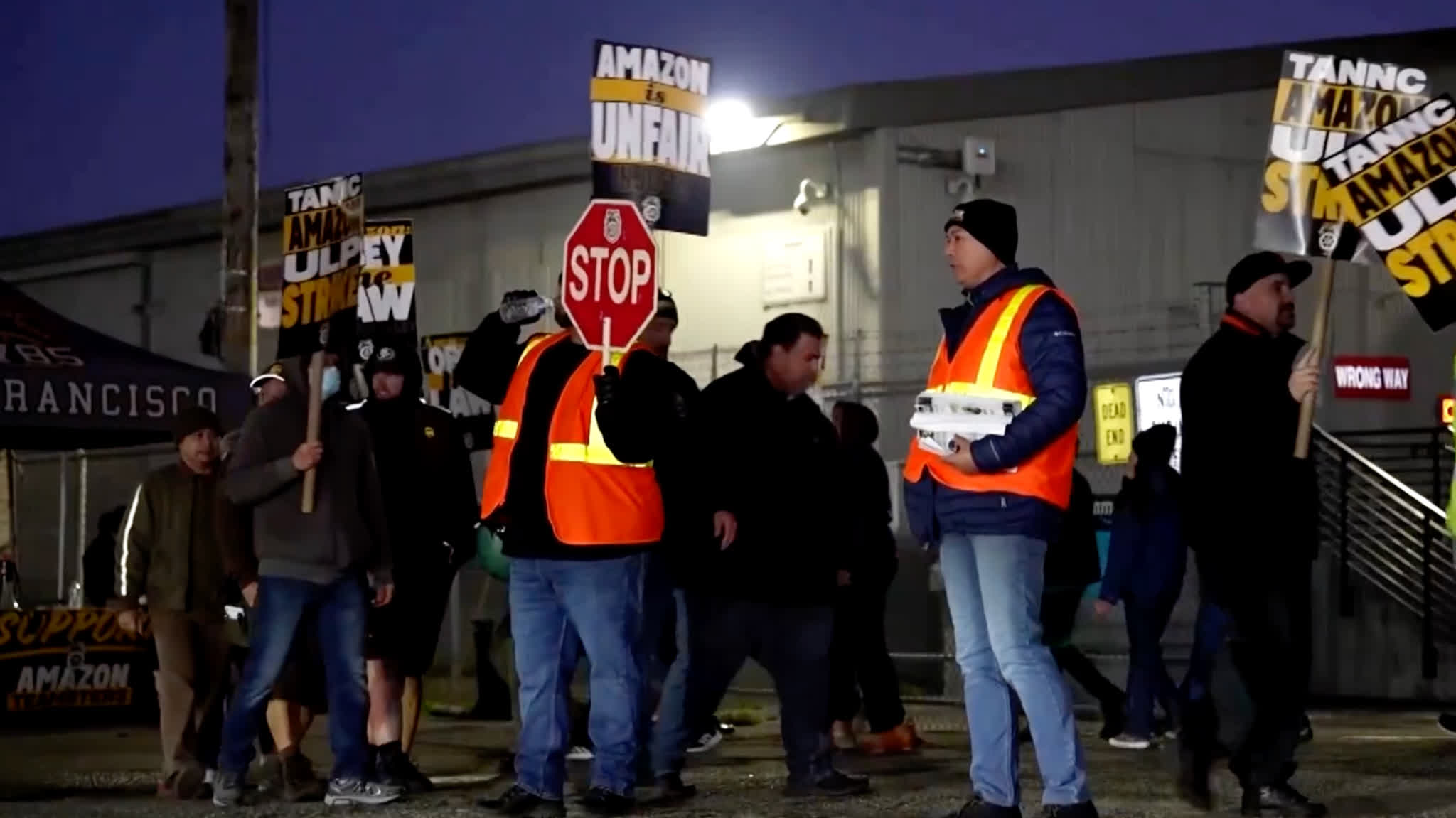 Amazon employees in US go on strike