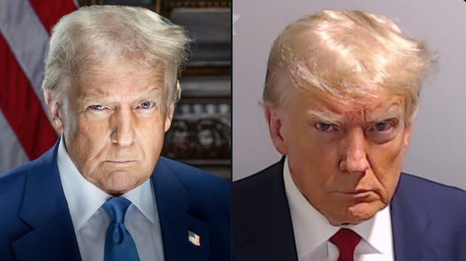 Trump's official portrait released, sparks comparisons to his 2023 mugshot & protagonist of Squid Game