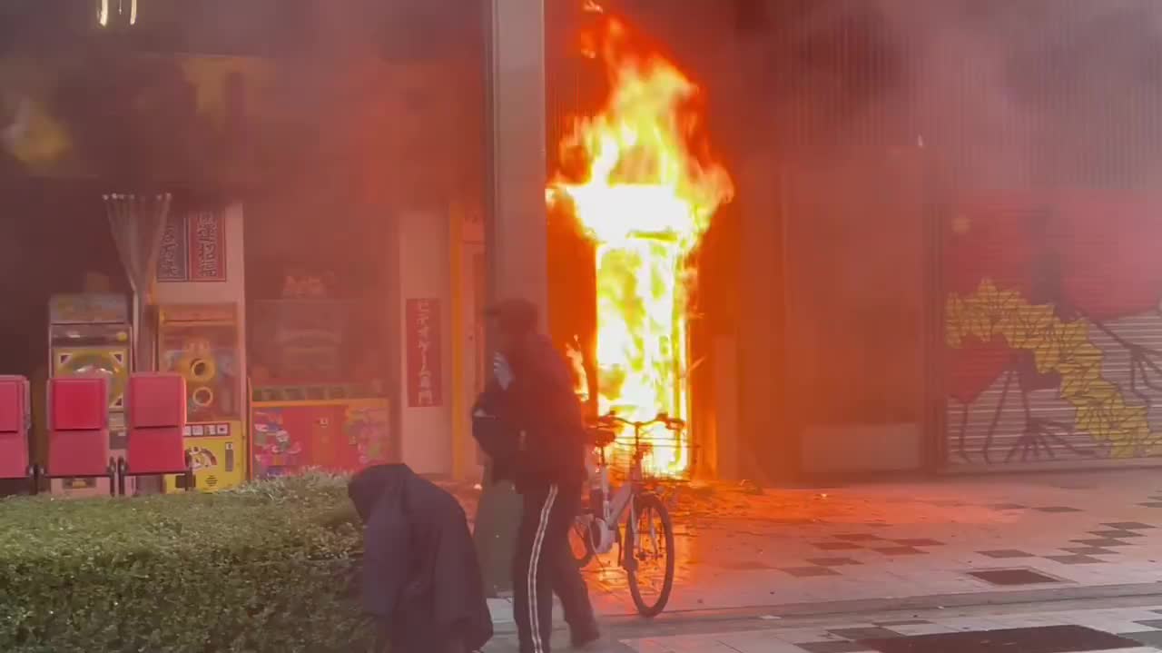 Watch This | Fire breaks out near Tsutenkaku Tower in Osaka, Japan