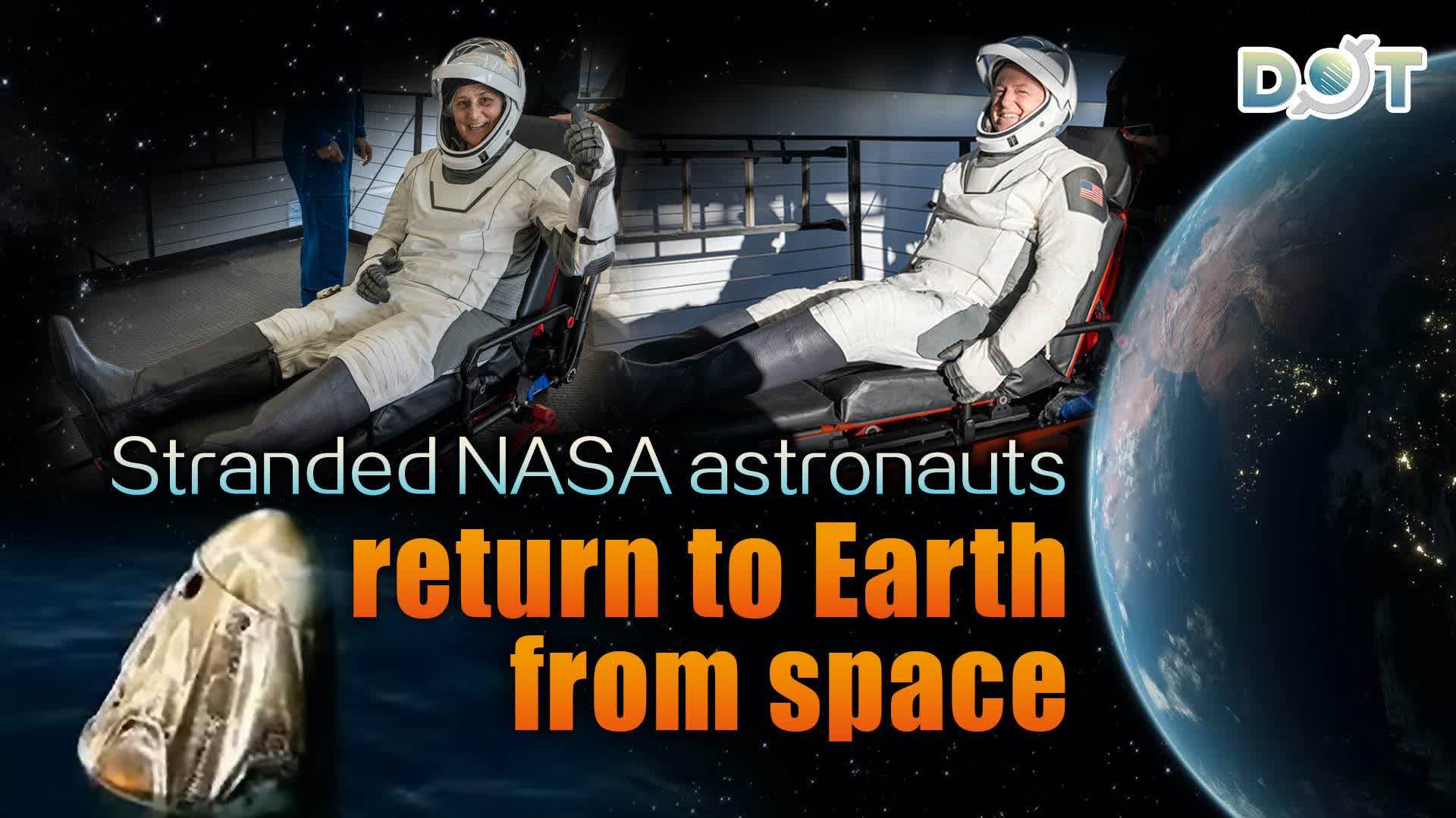 Stranded NASA astronauts return to Earth from space