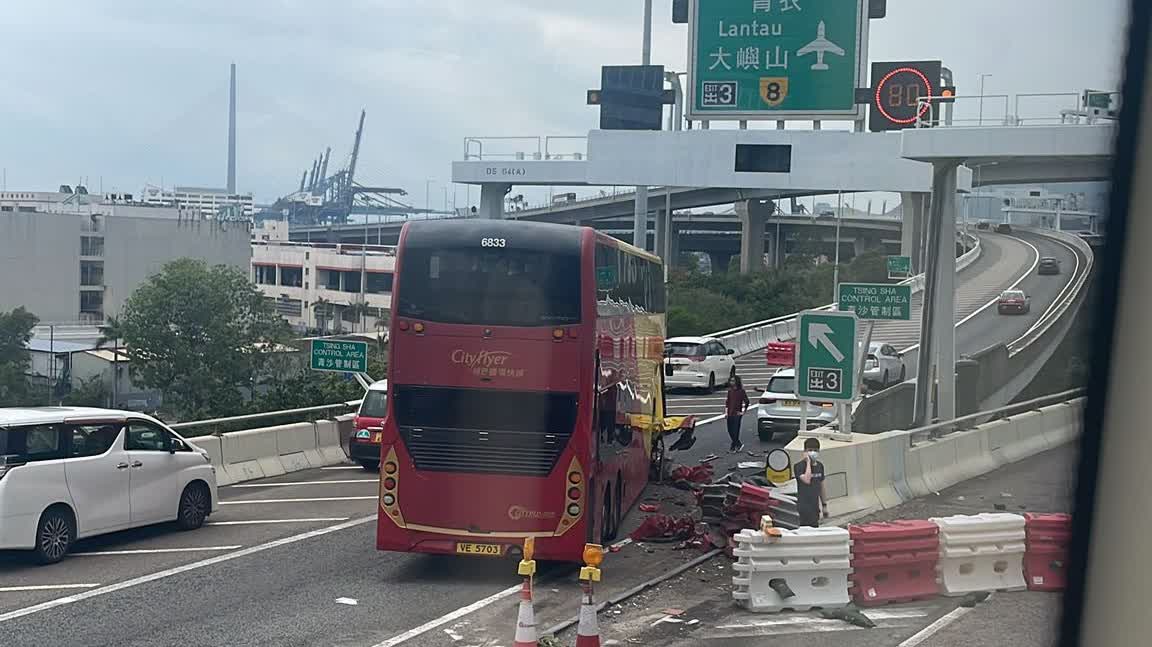 （有片）西九城巴車禍釀22傷　車長涉危駕被捕獲釋