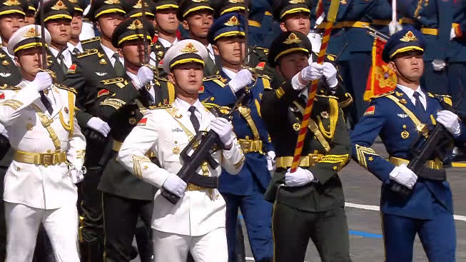 Watch This | PLA Honor Guard joins Red Square Victory Day parade