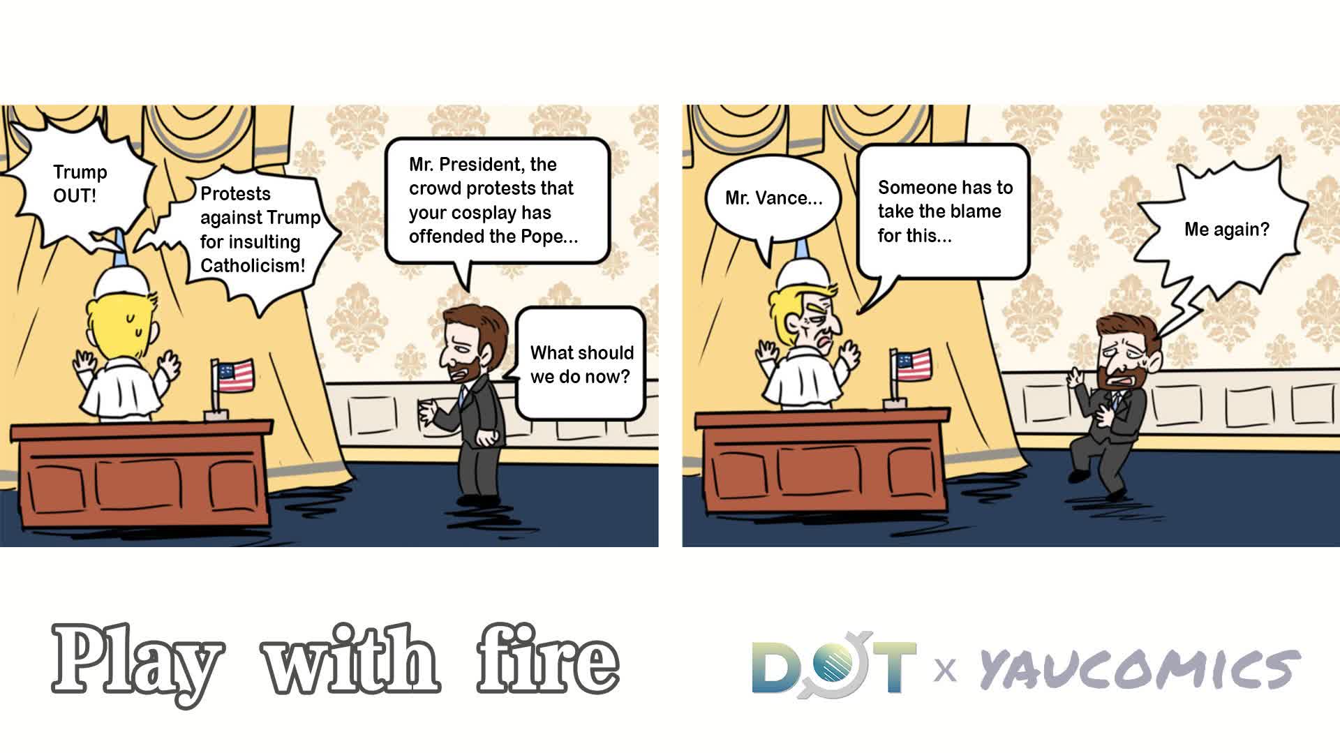 Caricature: Play with fire