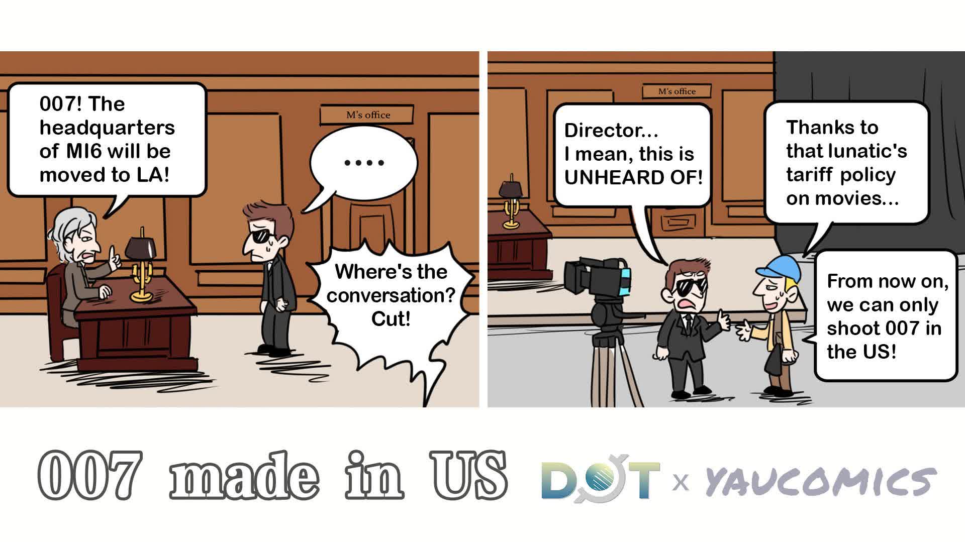 Caricature: 007 made in US