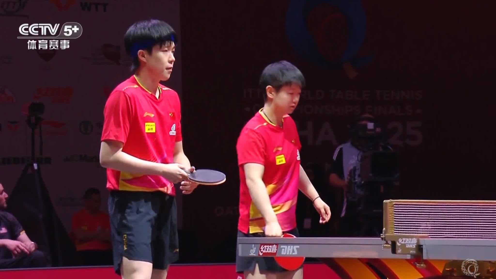 多哈世乒賽｜光速晉級！「莎頭組合」3-0戰勝美國組合