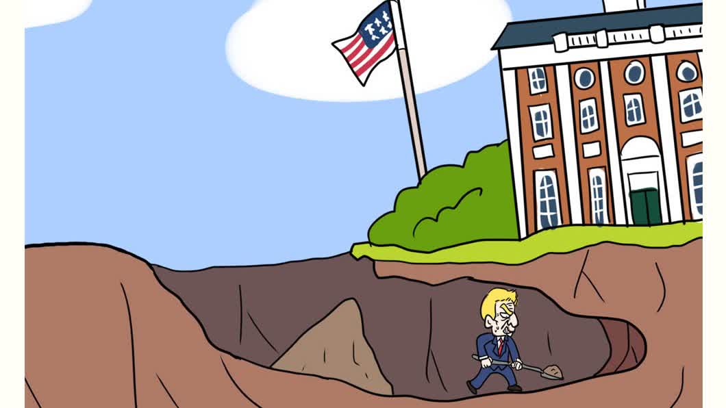 Caricature: Self-destruction