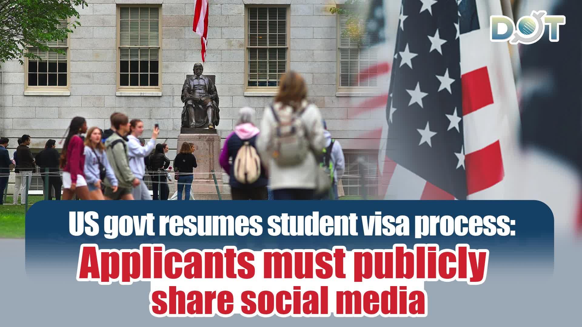 US govt resumes student visa process: Applicants must publicly share social media