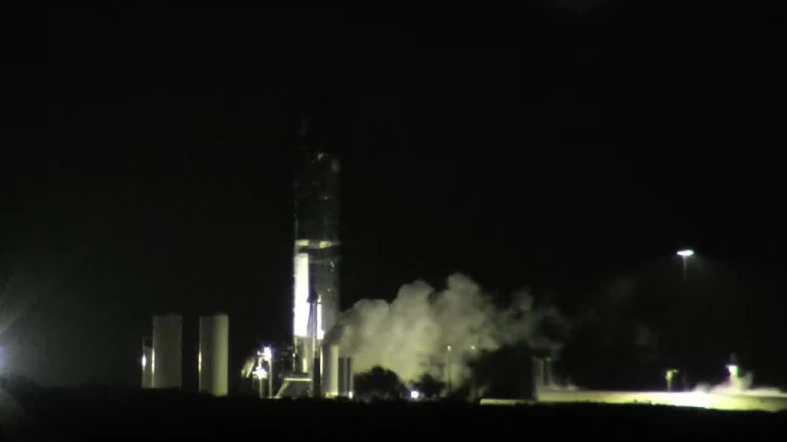 Watch This | Starship test flight preceded by explosion: Scene filled with flames