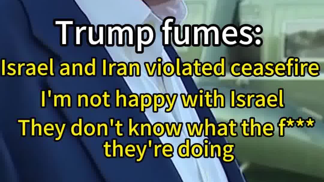 Watch This | Trump expresses anger over Israel, Iran violating ceasefire