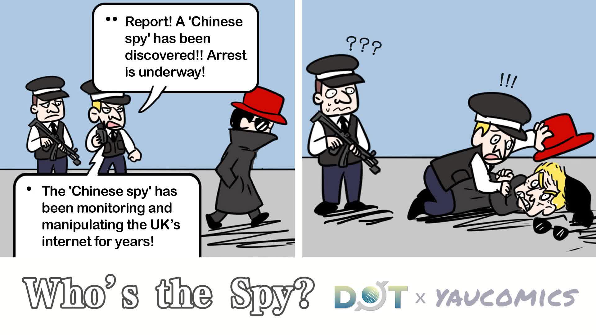 Caricature: Who's the spy?