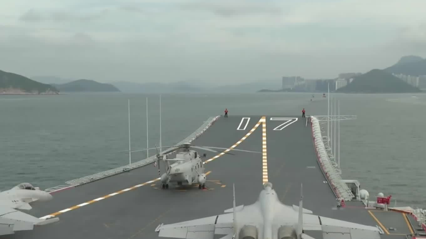 Watch This | Aircraft carrier Shandong enters Victoria Harbour from first-person perspective