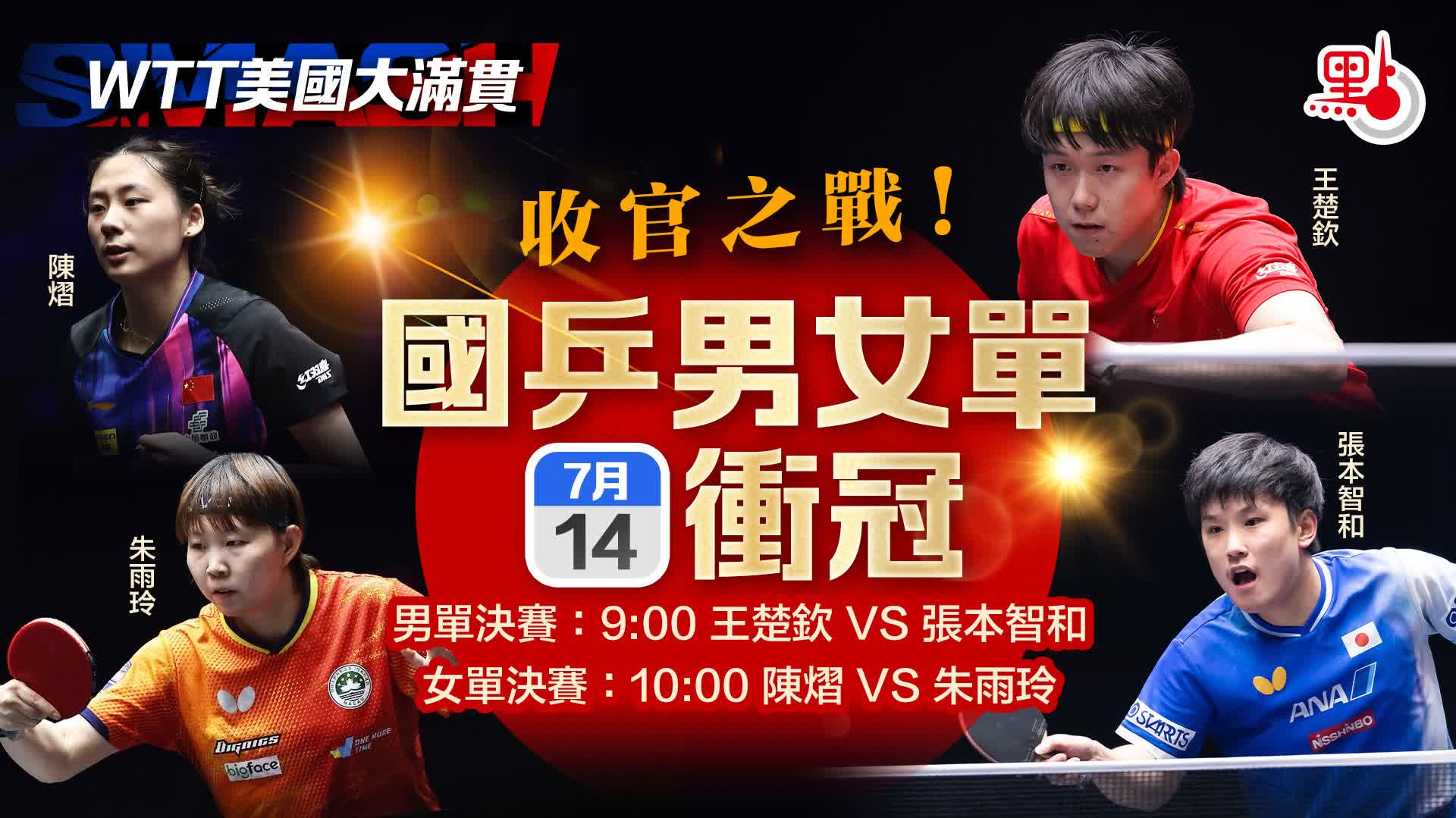 WTT美國大滿貫｜收官之戰！國乒男女單明日衝冠