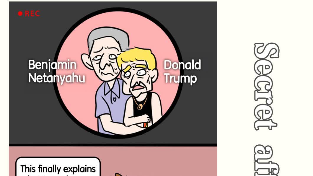 Caricature: 'Secret affair'