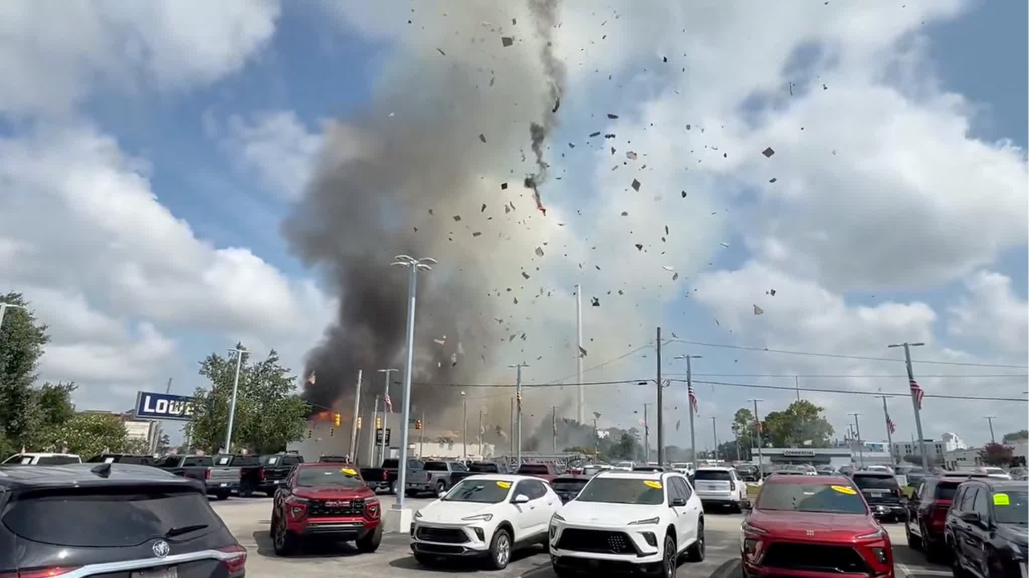 Watch This | Vehicle strikes gas line in US, causing explosion and ...