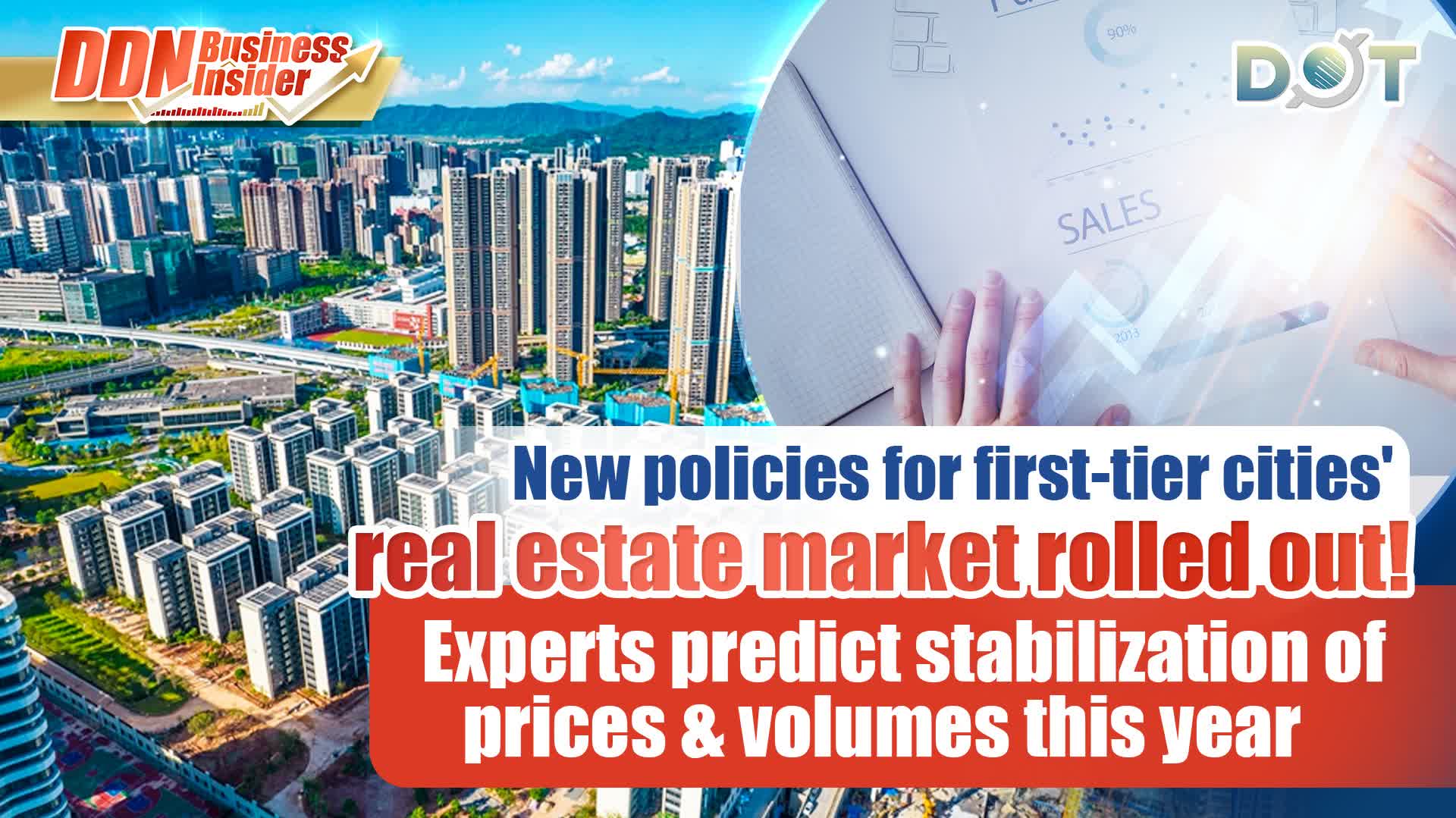 DDN Business Insider | New policies for first-tier cities' real estate market rolled out! Experts predict stabilization of prices & volumes this year