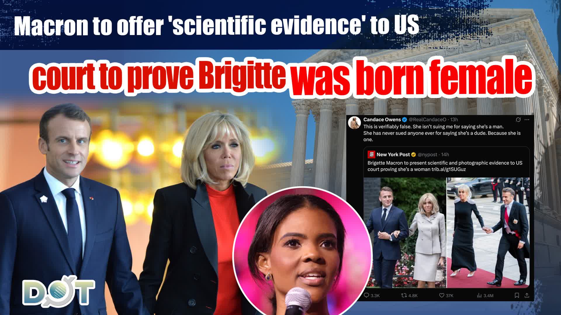 Macron to offer 'scientific evidence' to US court to prove Brigitte was born female