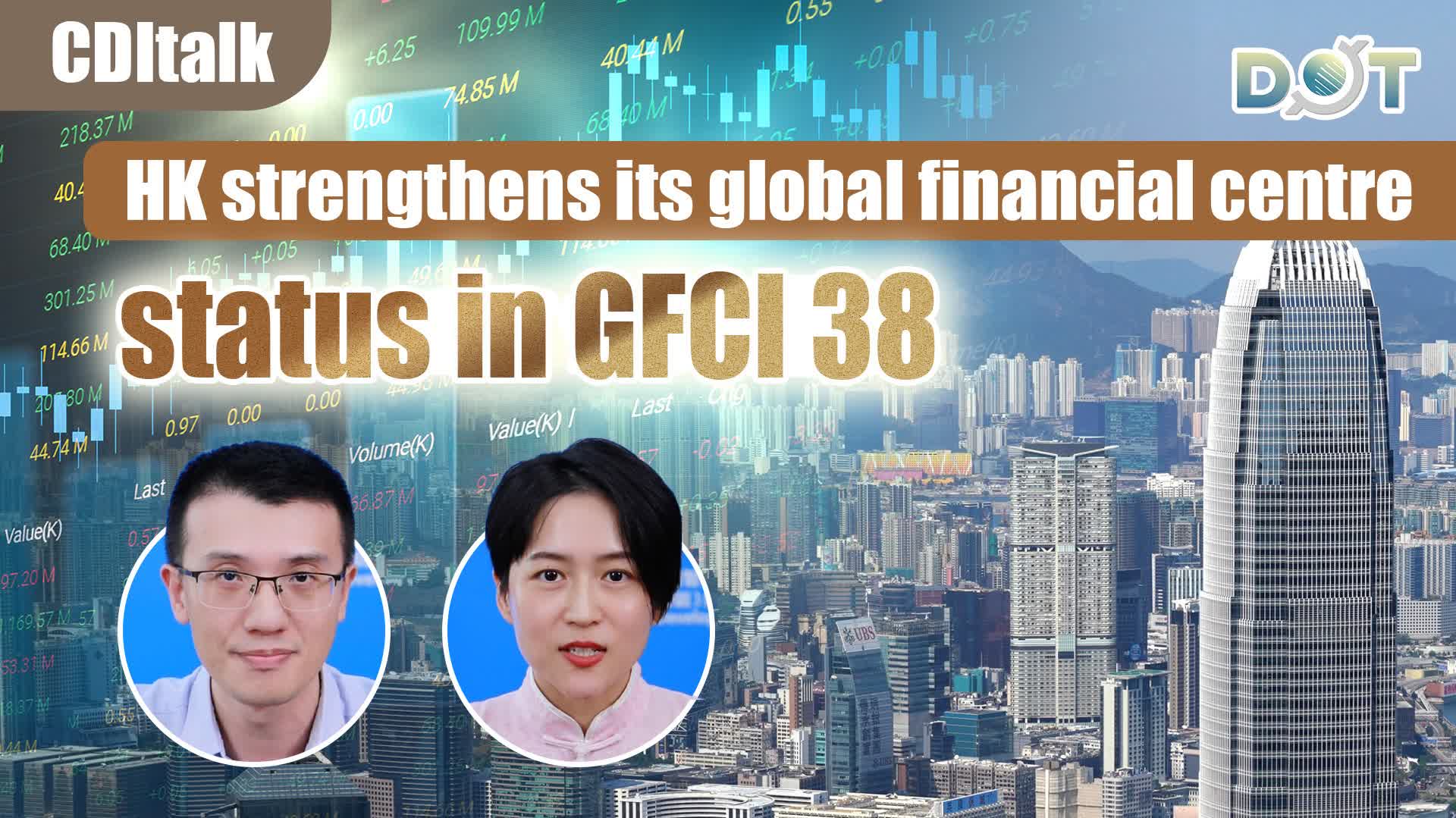 CDItalk | HK strengthens its global financial centre status in GFCI 38