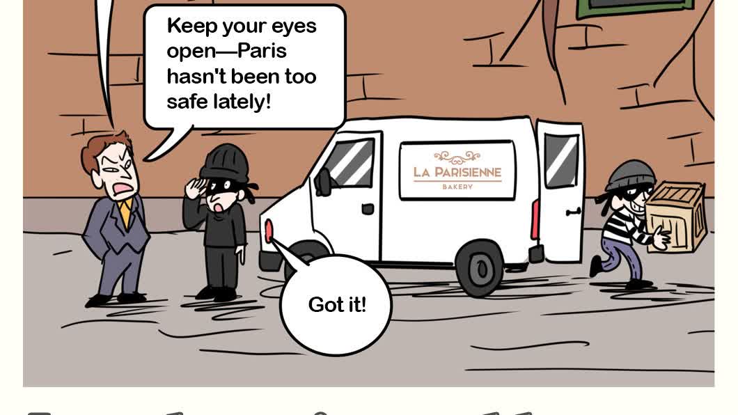 Caricature: Jaw-dropping robbery