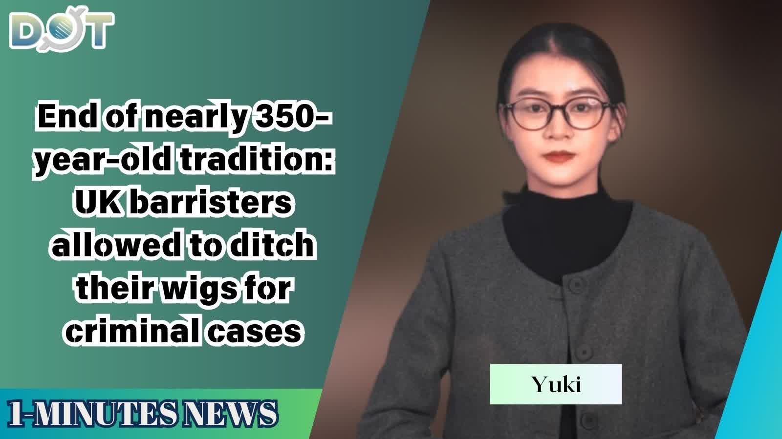 1-minute News | End of nearly 350-year-old tradition: UK barristers allowed to ditch their wigs for criminal cases
