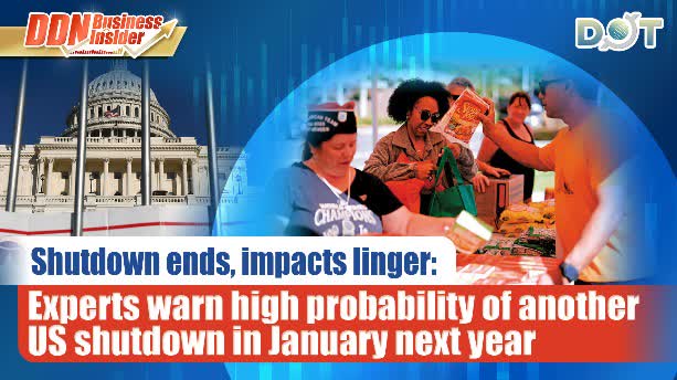 DDN Business Insider | Shutdown ends, impacts linger: Experts warn high probability of another US shutdown in January next year