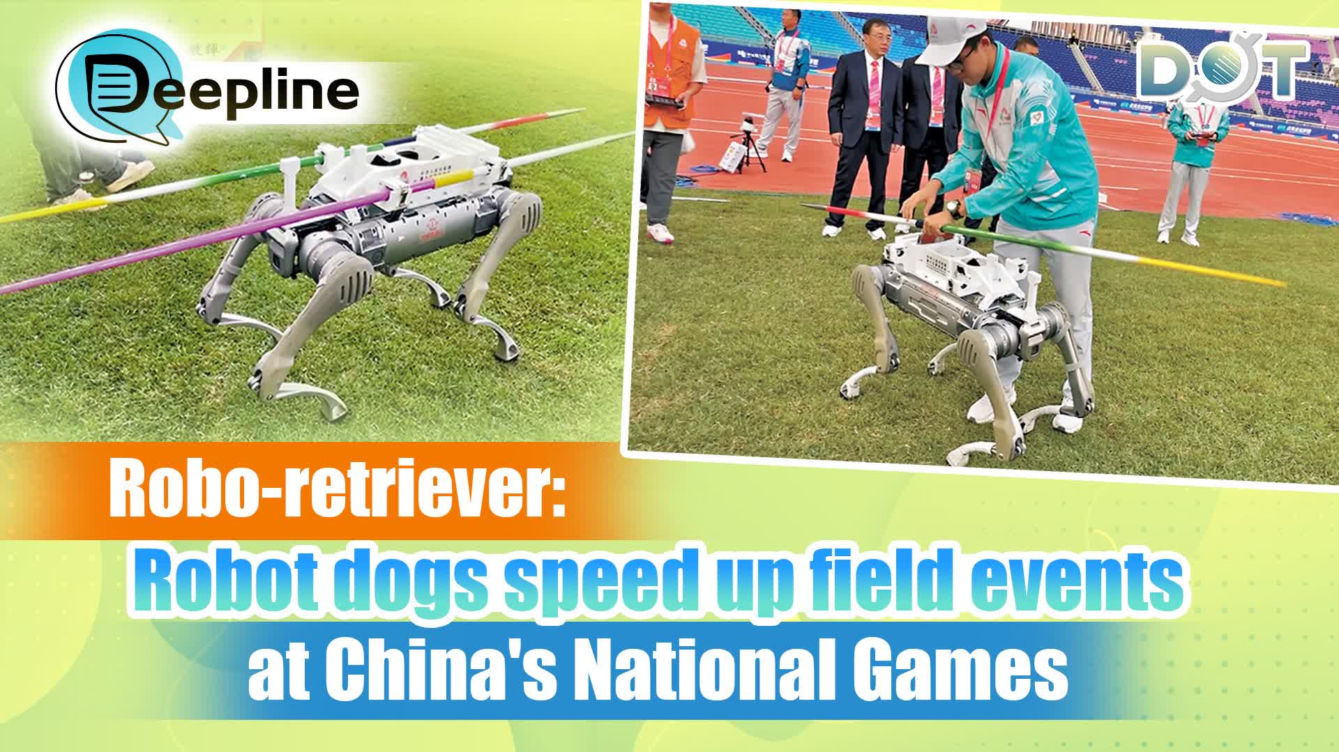 Deepline | Robo-retriever: Robot dogs speed up field events at China's National Games