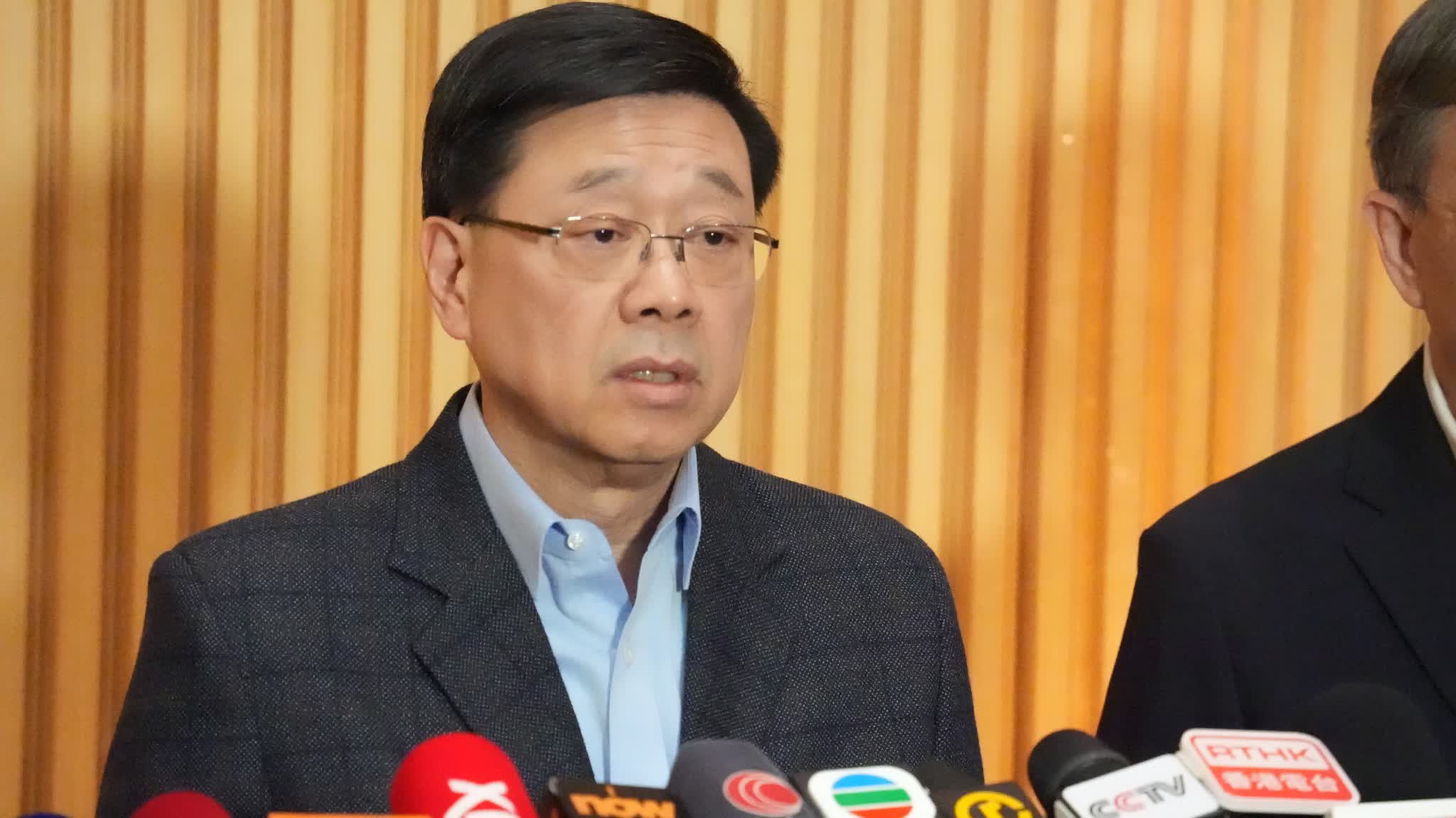 Wang Fuk Court No. 5 fire | CE addresses media on Tai Po fire aftermath
