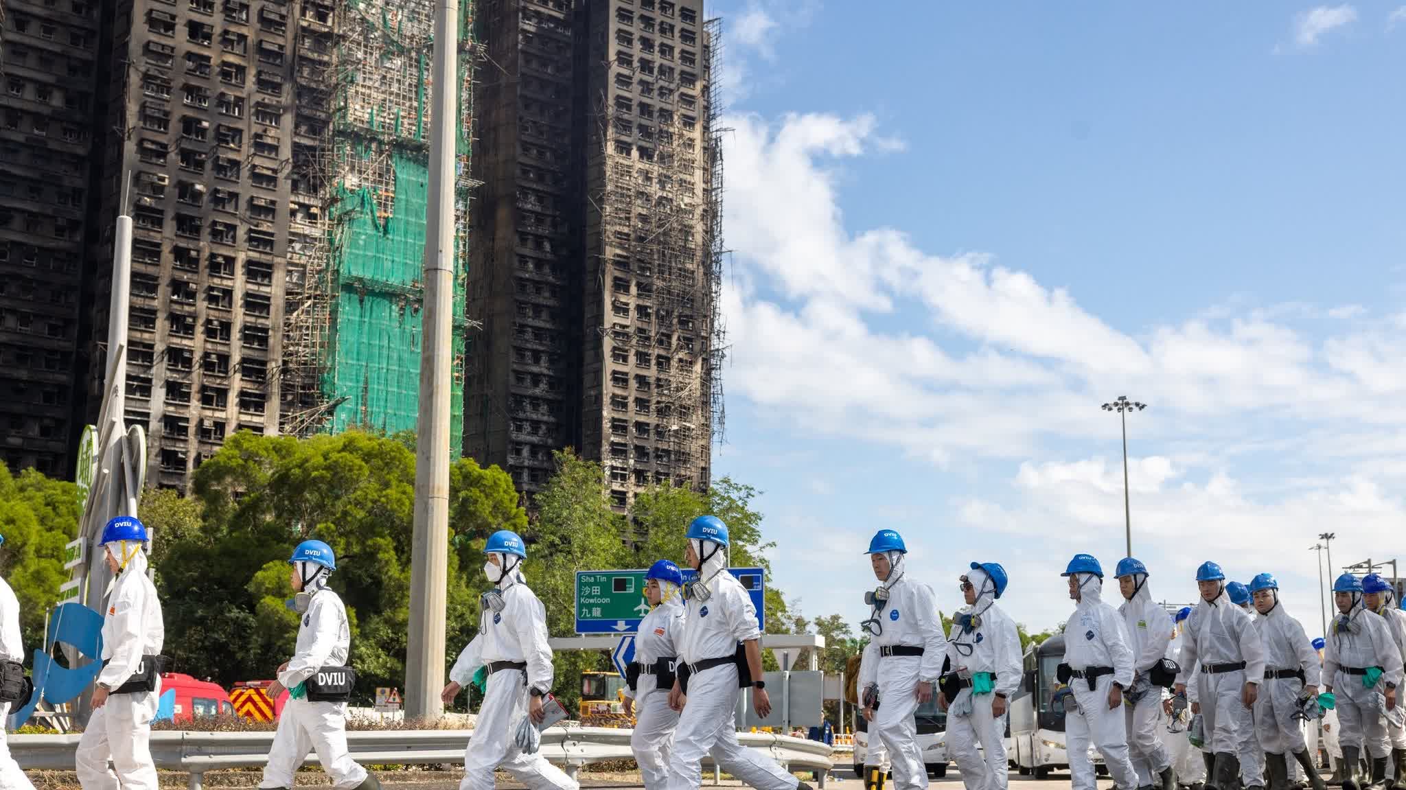 Wang Fuk Court No. 5 fires | DVIU continue grim search at fire-ravaged Hong Kong Estate