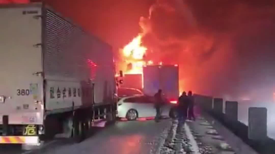 Watch This | Fiery pileup in Japan: 60 vehicles crash on ice-covered highway, leaving 2 dead and 26 injured