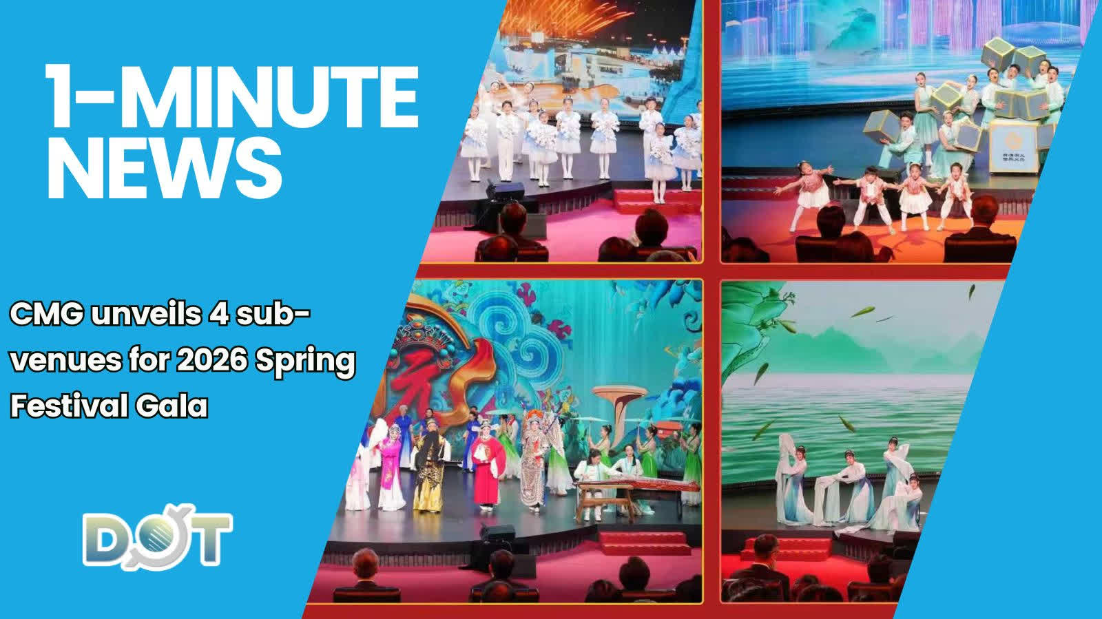 1-minute News | CMG unveils 4 sub-venues for 2026 Spring Festival Gala