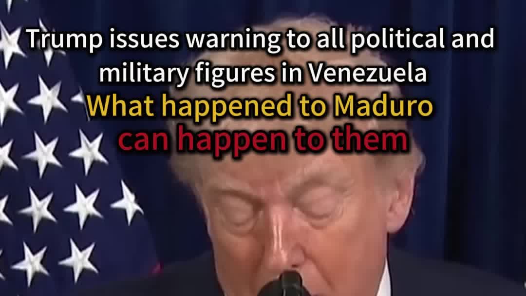 OMG | Trump issues warning to all political and military figures in Venezuela: 'What happened to Maduro can happen to them'