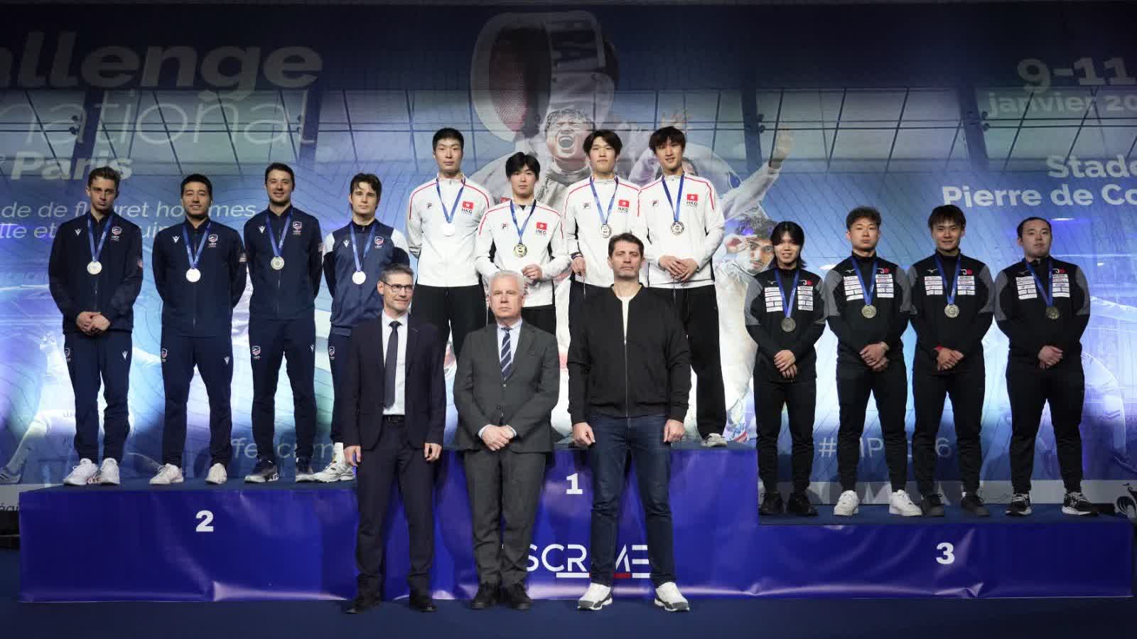 HK Men's Foil Team crown champions at Paris World Cup, securing team title after 20-month wait